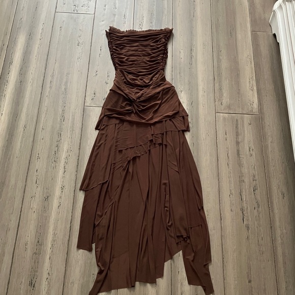 Danielle Guizio Lyla Twist Mesh Asymmetrical Dress S - Picture 6 of 7